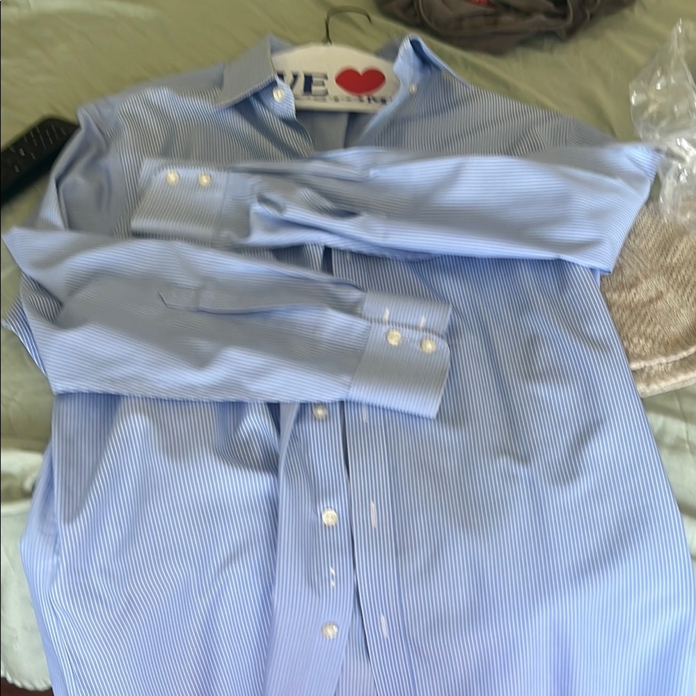 Charles Tyrwhitt Light Blue Pinstripe Dress Shirt